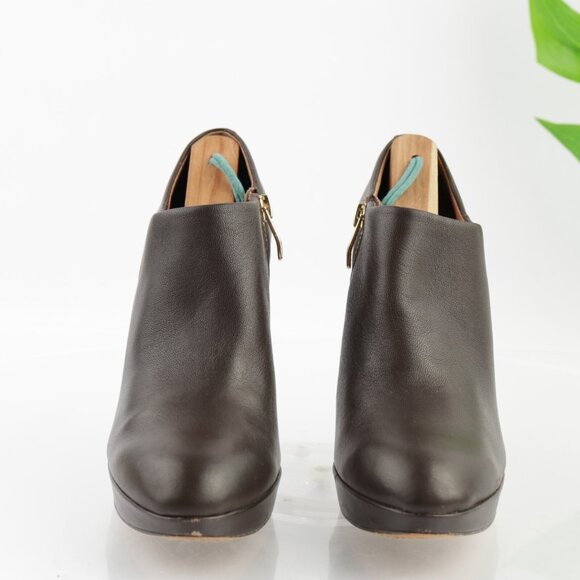 Vince Camuto Womens Elvin Boots Size 7 Brown Leather Platform Heel Dressy Bootie - Picture 3 of 13